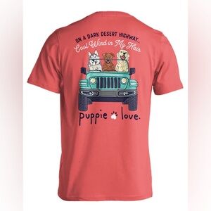 Puppie Love “On a dark dessert highway” Women's Coral Short Sleeve Tee